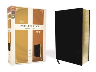 bokomslag KJV, Amplified, Parallel Bible, Large Print, Bonded Leather, Black, Red Letter