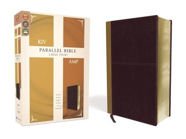 bokomslag KJV, Amplified, Parallel Bible, Large Print, Leathersoft, Tan/Burgundy, Red Letter