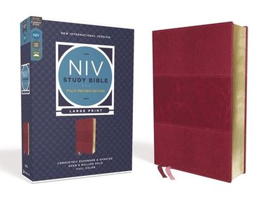 bokomslag NIV Study Bible, Fully Revised Edition, Large Print, Leathersoft, Burgundy, Red Letter, Comfort Print