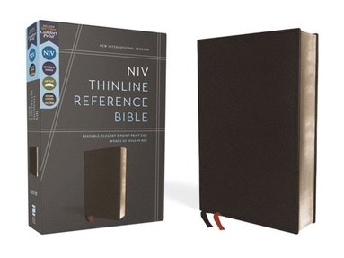 bokomslag Niv, Thinline Reference Bible (Deep Study at a Portable Size), Genuine Leather, Calfskin, Black, Red Letter, Comfort Print