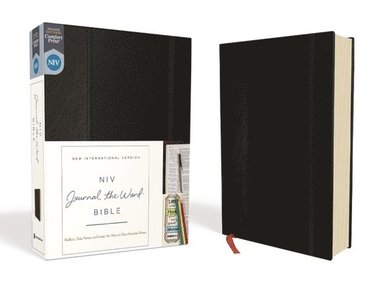 Zondervan Zondervan - NIV, Journal the Word Bible (Perfect for Note-Taking), Hardcover, Black, Red Letter, Comfort Print, Inbunden