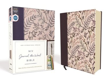 bokomslag NIV, Journal the Word Bible (Perfect for Note-Taking), Cloth over Board, Pink Floral, Red Letter, Comfort Print