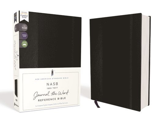 NASB, Journal the Word Reference Bible, Hardcover, Black, Elastic Closure, Red Letter, 1995 Text, Comfort Print 1