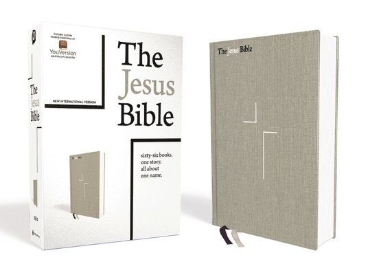 Jesus Bible, Niv Edition, Cloth Over Board, Gray Linen, Comfort Print 1