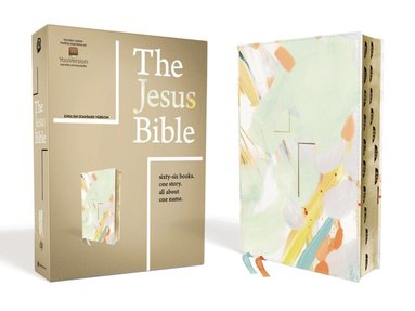 Zondervan, Passion Publishing - Jesus Bible Artist Edition, ESV, (With Thumb Tabs to Help Locate the Books of the Bible), Leathersoft, Multi-color/Teal, Thumb Indexed, Inbunden