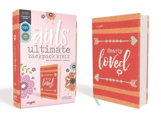 Niv, Girls' Ultimate Backpack Bible, Faithgirlz Edition, Compact, Flexcover, Coral, Red Letter, Comfort Print 1