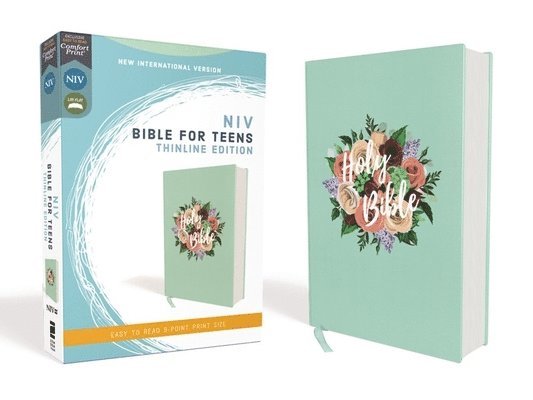 Niv, Bible For Teens, Thinline Edition, Cloth Over Board, Floral, Red Letter, Comfort Print 1