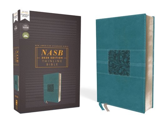 NASB, Thinline Bible, Leathersoft, Teal, Red Letter, 2020 Text, Comfort Print 1