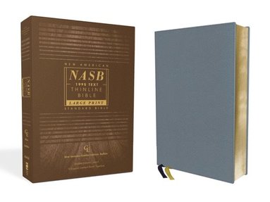bokomslag NASB, Thinline Bible, Large Print, Genuine Leather, Buffalo, Blue, Red Letter, 1995 Text, Comfort Print