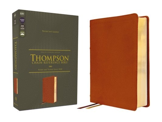 Esv, Thompson Chain-Reference Bible, Genuine Leather, Calfskin, Tan, Red Letter 1