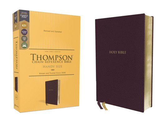 Zondervan, Frank Charles Thompson - KJV, Thompson Chain-Reference Bible, Handy Size, Leathersoft, Burgundy, Red Letter, Comfort Print, Inbunden