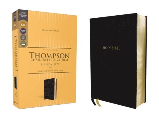 KJV, Thompson Chain-Reference Bible, Handy Size, European Bonded Leather, Black, Red Letter, Comfort Print 1