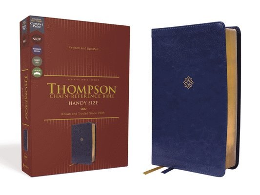 NKJV, Thompson Chain-Reference Bible, Handy Size, Leathersoft, Navy, Red Letter, Comfort Print 1