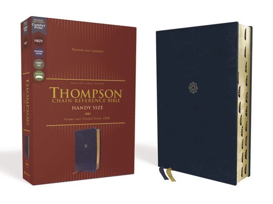 NKJV, Thompson Chain-Reference Bible, Handy Size, Leathersoft, Navy, Red Letter, Thumb Indexed, Comfort Print 1
