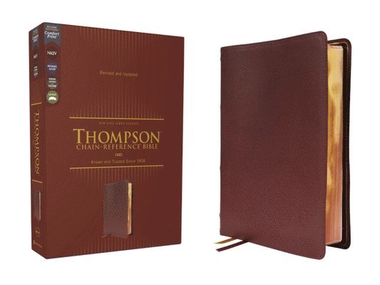 Nkjv, Thompson Chain-Reference Bible, Genuine Leather, Calfskin, Burgundy, Red Letter, Comfort Print 1