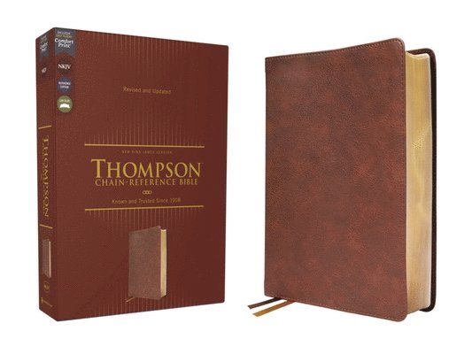 Zondervan, Frank Charles Thompson - NKJV, Thompson Chain-Reference Bible, Leathersoft, Brown, Red Letter, Comfort Print, Inbunden