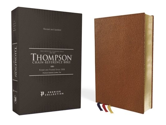 Nasb, Thompson Chain-Reference Bible, Premium Goatskin Leather, Premier Collection, Tan, 1995 Text, Black Letter, Art Gilded Edges, Comfort Print 1