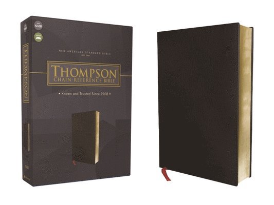 Zondervan, Frank Charles Thompson - NASB, Thompson Chain-Reference Bible, Bonded Leather, Black, Red Letter, 1977 Text, Inbunden