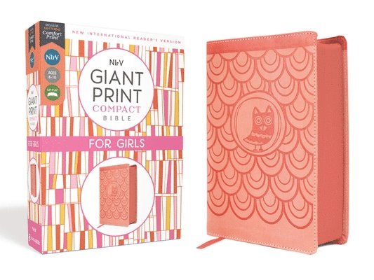 NIrV, Giant Print Compact Bible for Girls, Leathersoft, Peach, Comfort Print 1