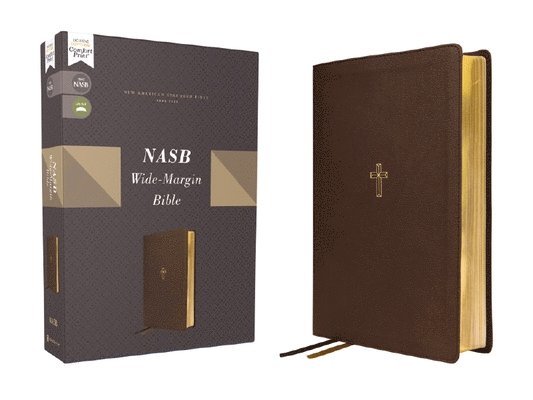 NASB, Wide Margin Bible, Leathersoft, Brown, Red Letter, 1995 Text, Comfort Print 1
