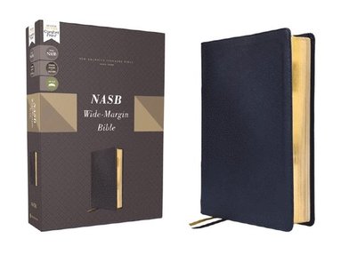 bokomslag Nasb, Wide Margin Bible, Genuine Leather, Calfskin, Navy, Red Letter, 1995 Text, Comfort Print