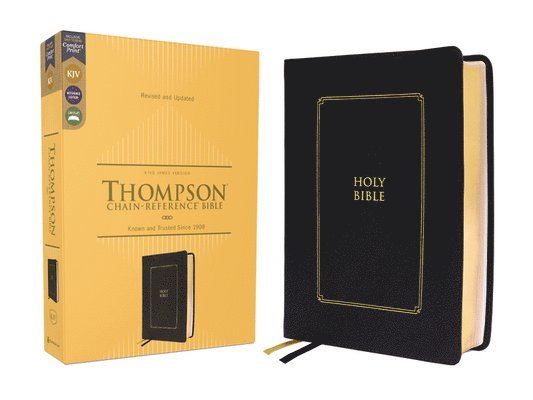 Zondervan, Frank Charles Thompson - KJV, Thompson Chain-Reference Bible, Leathersoft, Black, Red Letter, Comfort Print, Inbunden