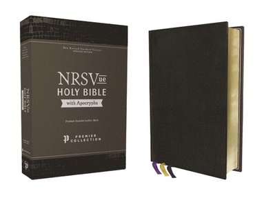 bokomslag NRSVue, Holy Bible with Apocrypha, Premium Goatskin Leather, Black, Premier Collection, Art Gilded Edges, Comfort Print