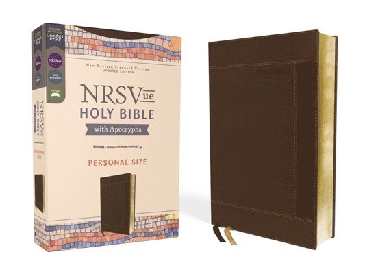 NRSVue, Holy Bible with Apocrypha, Personal Size, Leathersoft, Brown, Comfort Print 1