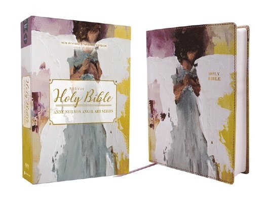 NRSVue, Holy Bible, Anne Neilson Angel Art Series, Leathersoft, Multi-Purple, Comfort Print 1