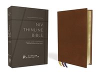 bokomslag Niv, Thinline Bible, Premium Goatskin Leather, Brown, Premier Collection, Black Letter, Art Gilded Edges, Comfort Print