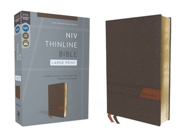 bokomslag NIV, Thinline Bible, Large Print, Cloth Flexcover, Gray, Red Letter, Comfort Print