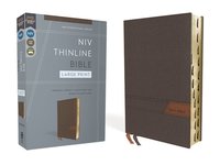 bokomslag Niv, Thinline Bible, Large Print, Cloth Flexcover, Gray, Red Letter, Thumb Indexed, Comfort Print