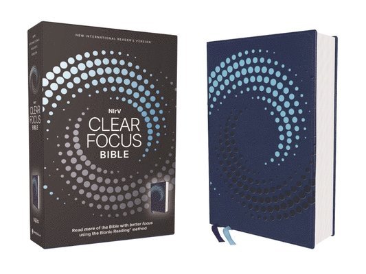 NIrV, Clear Focus Bible, Leathersoft, Navy 1