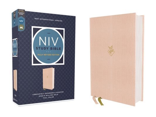 Niv Study Bible, Fully Revised Edition (study Deeply. Believe Wholeheartedly.), Cloth Over Board, Pink, Red Letter, Comfort Print 1