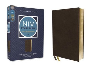 bokomslag NIV Study Bible, Fully Revised Edition (Study Deeply. Believe Wholeheartedly.), Genuine Leather, Calfskin, Brown, Red Letter, Comfort Print