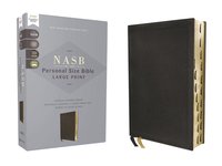 bokomslag NASB, Personal Size Bible, Large Print, Genuine Leather, Calfskin, Black, Red Letter, 1995 Text, Thumb Indexed, Comfort Print