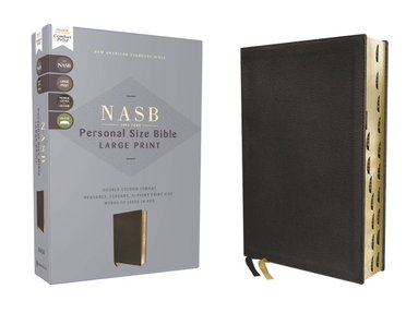 bokomslag NASB, Personal Size Bible, Large Print, Genuine Leather, Calfskin, Black, Red Letter, 1995 Text, Thumb Indexed, Comfort Print