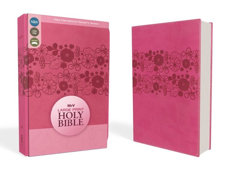 NIrV, Holy Bible, Large Print, Leathersoft, Pink 1