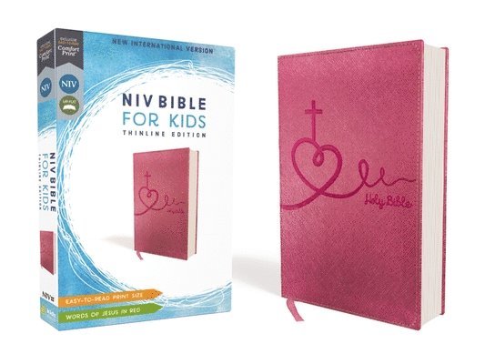 Niv, Bible for Kids, Leathersoft, Pink, Red Letter, Comfort Print: Thinline Edition 1