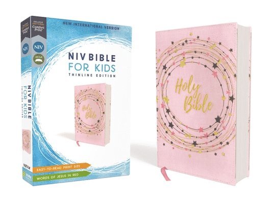 Niv, Bible For Kids, Flexcover, Pink/Gold, Red Letter, Comfort Print 1