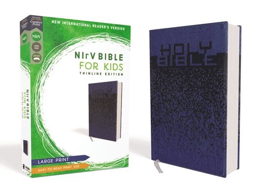 NIrV, Bible for Kids, Large Print, Leathersoft, Blue, Comfort Print 1
