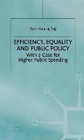 bokomslag Efficiency, Equality and Public Policy