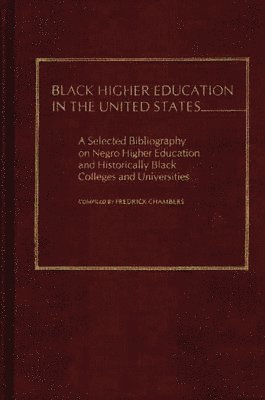 bokomslag Black Higher Education in the United States