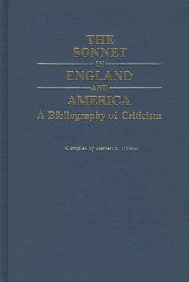bokomslag Sonnet in England and America