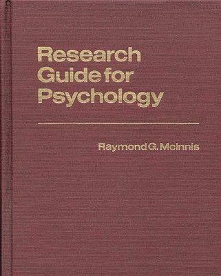 Raymond Mcinnis - Research Guide for Psychology, Inbunden