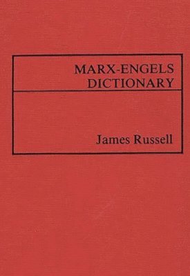bokomslag Marx-Engels Dictionary