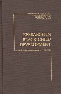 bokomslag Research in Black Child Development