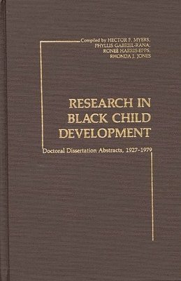 bokomslag Research in Black Child Development