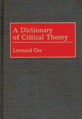 A Dictionary of Critical Theory 1