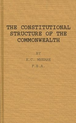 bokomslag Constitutional Structure of the Commonwealth.